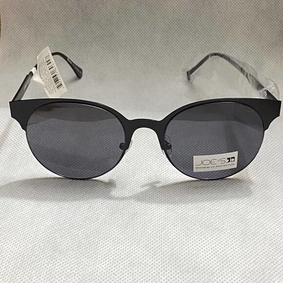Joe's Jeans Sunglasses Round Black Metal Frame Maximum UV Protection - Picture 4 of 8